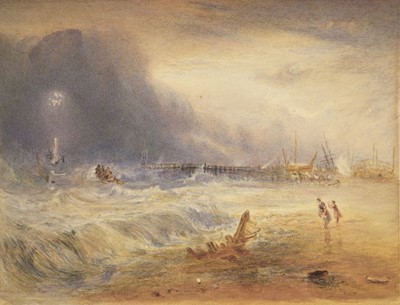 Lot 168 - After J. M. W. Turner. Lifeboat and Manby Apparatus going off to a stranded vessel..., circa 1850