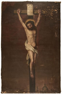 Lot 70 - Italian School. The Crucifixion, 18th-century