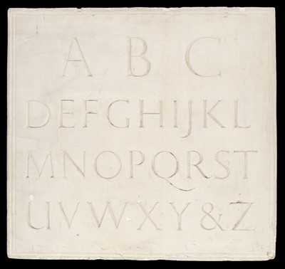 Lot 394 - After Eric Gill (1882-1942). Alphabet, plaster