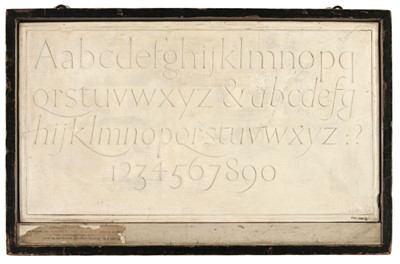 Lot 399 - After Eric Gill (1882-1942). Alphabet and Numerals, 1909, a plaster copy