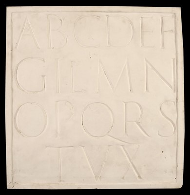 Lot 400 - After Eric Gill (1882-1942). Alphabet Trogen Alph, plaster copy, 1928