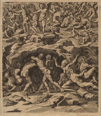 Lot 19 - De Jode I (Pieter, 1570- 1634). The Last Judgment after Jean Cousin, 1615, re-issued 1730