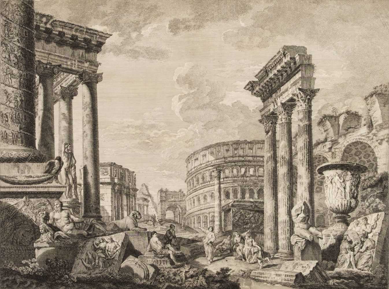 Lot 21 - Muller (Johann Sebastian, 1715-1785). Ruins of Rome, after Panini, 1753, etching