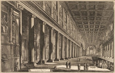 Lot 32 - Piranesi (Giovanni Battista, 1720-1778). Veduta della... S. Maria Maggiore, 1768, etching, 4th state