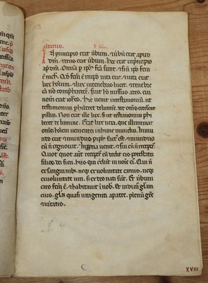 Lot 331 - Missal Leaves. Six manuscript missal leaves on vellum, circa 1350