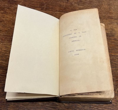 Lot 13 - Hennepin, Louis. A New Discovery of a vast Country in America, 2 vols in 1, 2nd edition, 1699