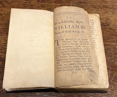 Lot 13 - Hennepin, Louis. A New Discovery of a vast Country in America, 2 vols in 1, 2nd edition, 1699