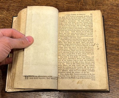 Lot 13 - Hennepin, Louis. A New Discovery of a vast Country in America, 2 vols in 1, 2nd edition, 1699