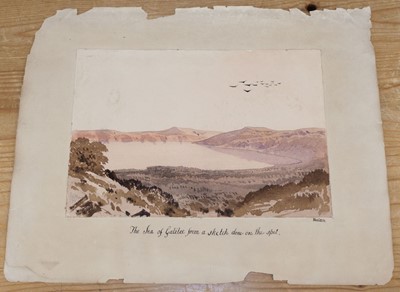 Lot 214 - Malan (Solomon Caesar, 1812-1894). 'The Sea of Galilee from a sketch done on the spot