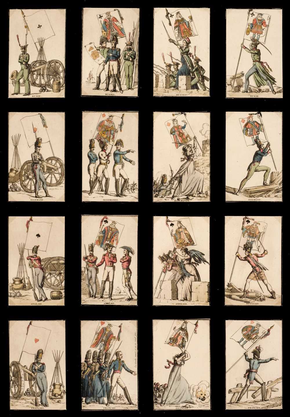 Lot 318 - French playing cards. Jeu des Drapeaux, Paris?: J.B.?, circa 1815