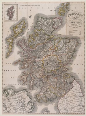 Lot 46 - Pigot (James). Pigot & Co.'s Map of England & Wales with part of Scotland, circa 1839