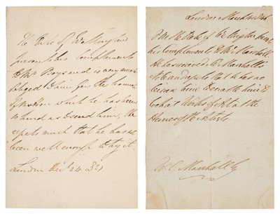 Lot 326 - Wellington (Arthur Wellesley, 1st Duke of, 1769-1852). A group of 5 Autograph Letters Signed