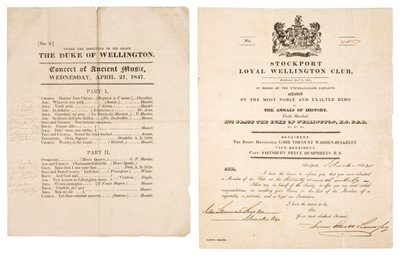 Lot 330 - Wellington (Arthur Wellesley, 1st Duke of). A collection of printed and manuscript material