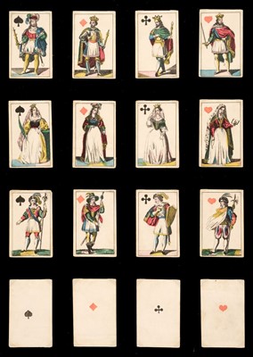 Lot 289 - Translucent playing cards. Cards with hidden erotic illustrations, probably French, circa 1850