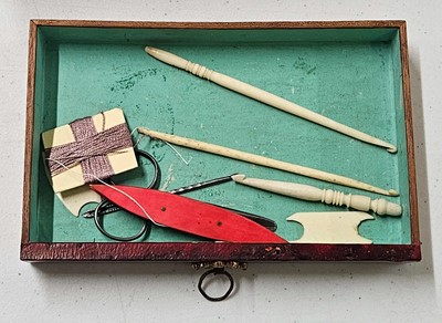 Lot 441 - Sewing box. A leather work box, Thomas Lund, 57 Cornhill, London, circa 1815