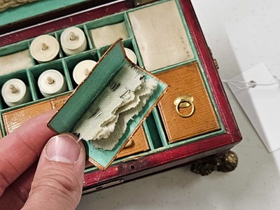 Lot 441 - Sewing box. A leather work box, Thomas Lund, 57 Cornhill, London, circa 1815