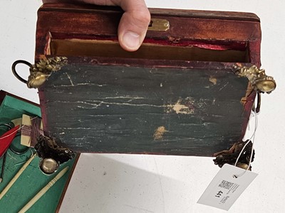 Lot 441 - Sewing box. A leather work box, Thomas Lund, 57 Cornhill, London, circa 1815