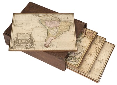 Lot 432 - Map Jigsaws. L'Amerique Meridionale, L'Amerique Septentrionale, L'Asie, and L'Afrique, c. 1735-1778