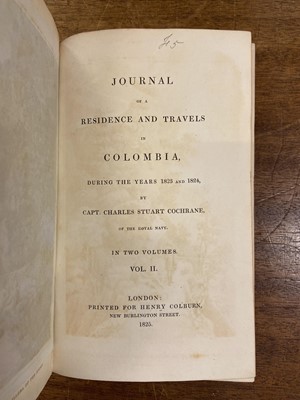 Lot 256 - Cochrane (Charles). Journal of a Residence and Travels in Colombia, 2 volumes, 1st edition, 1825