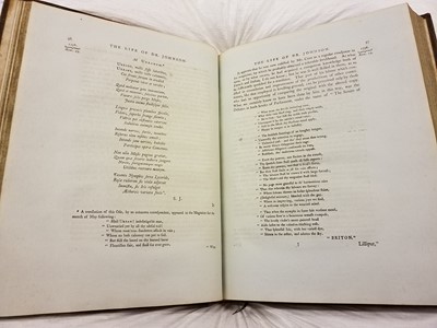 Lot 168 - Boswell (James). The Life of Samuel Johnson, 2 volumes, 1st edition, 1791