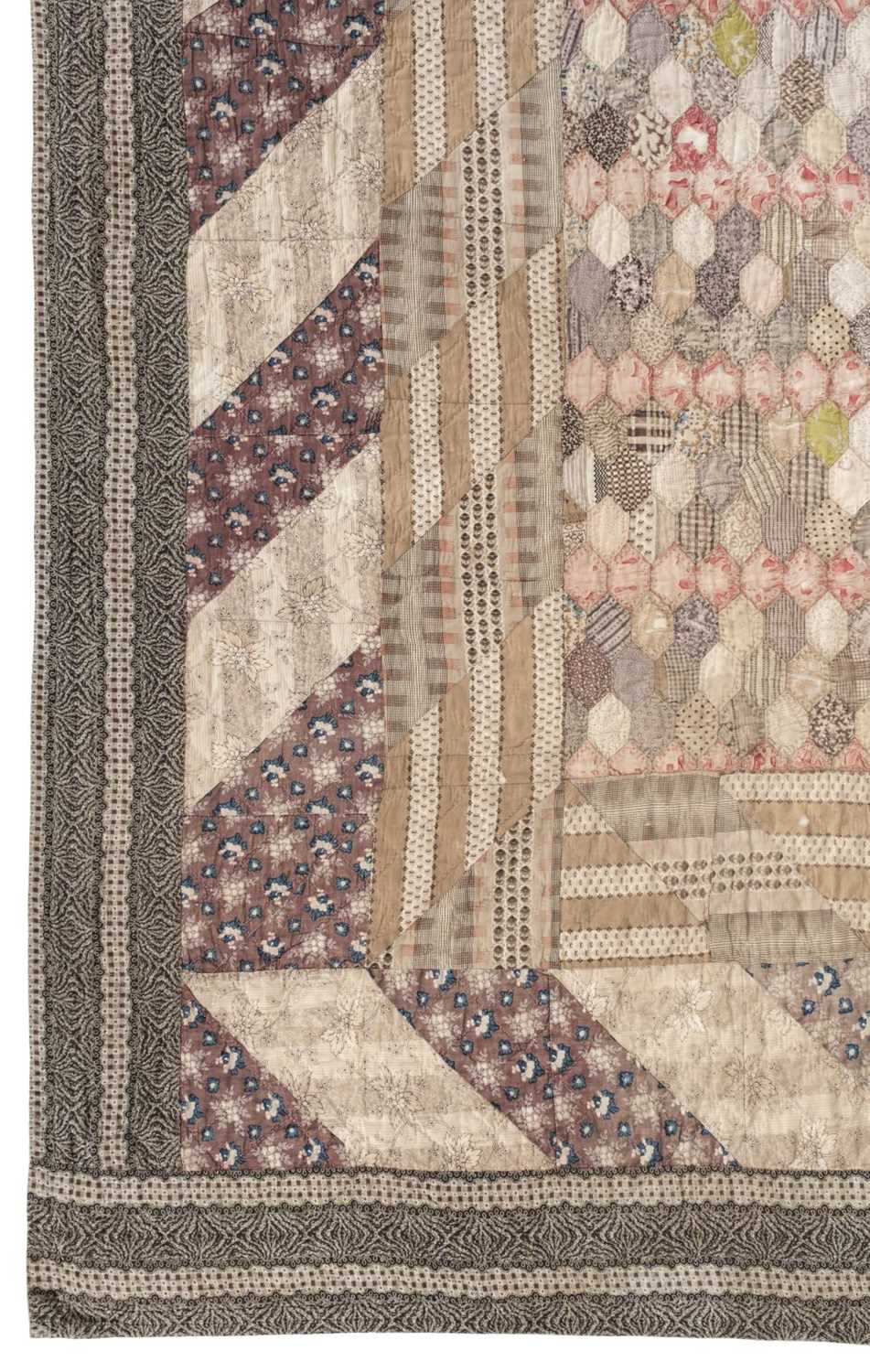 Lot 435 - Quilt. An early 19th century patchwork quilt