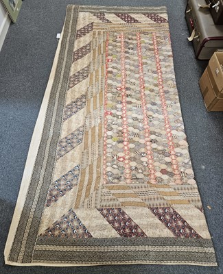 Lot 435 - Quilt. An early 19th century patchwork quilt