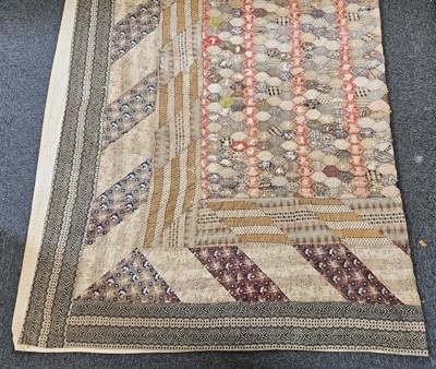 Lot 435 - Quilt. An early 19th century patchwork quilt