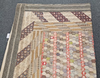 Lot 435 - Quilt. An early 19th century patchwork quilt