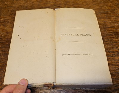 Lot 363 - Kant (Emanuel). Project for a perpetual peace 1796