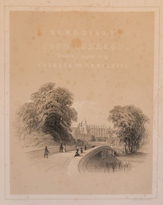 Lot 249 - Radclyffe (Charles W.). Memorials of Eton College, 1st edition, Eton: T. Ingalton & Son, 1844