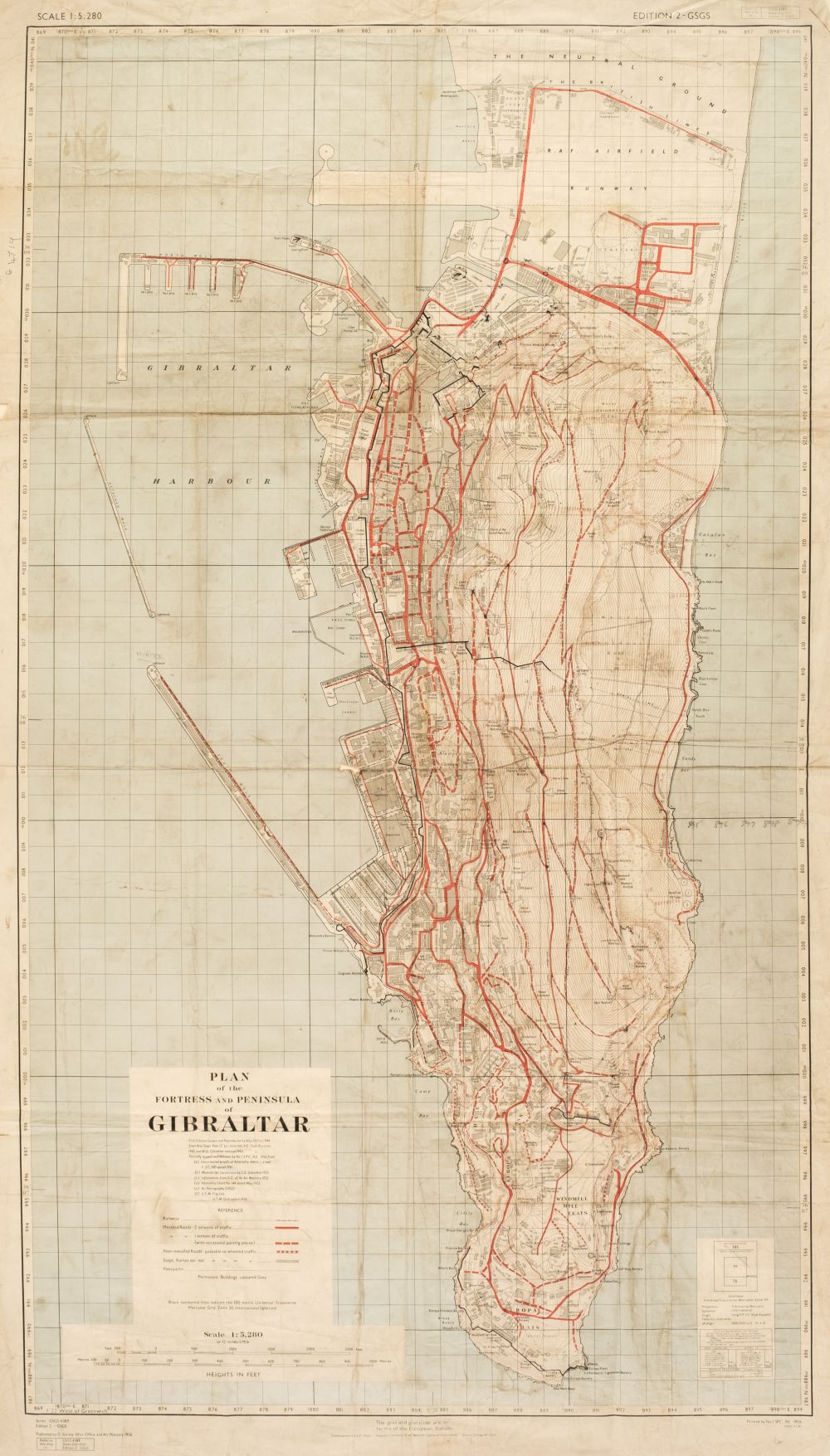 Lot 24 - Gibraltar. Plan of the Fortress and Peninsula