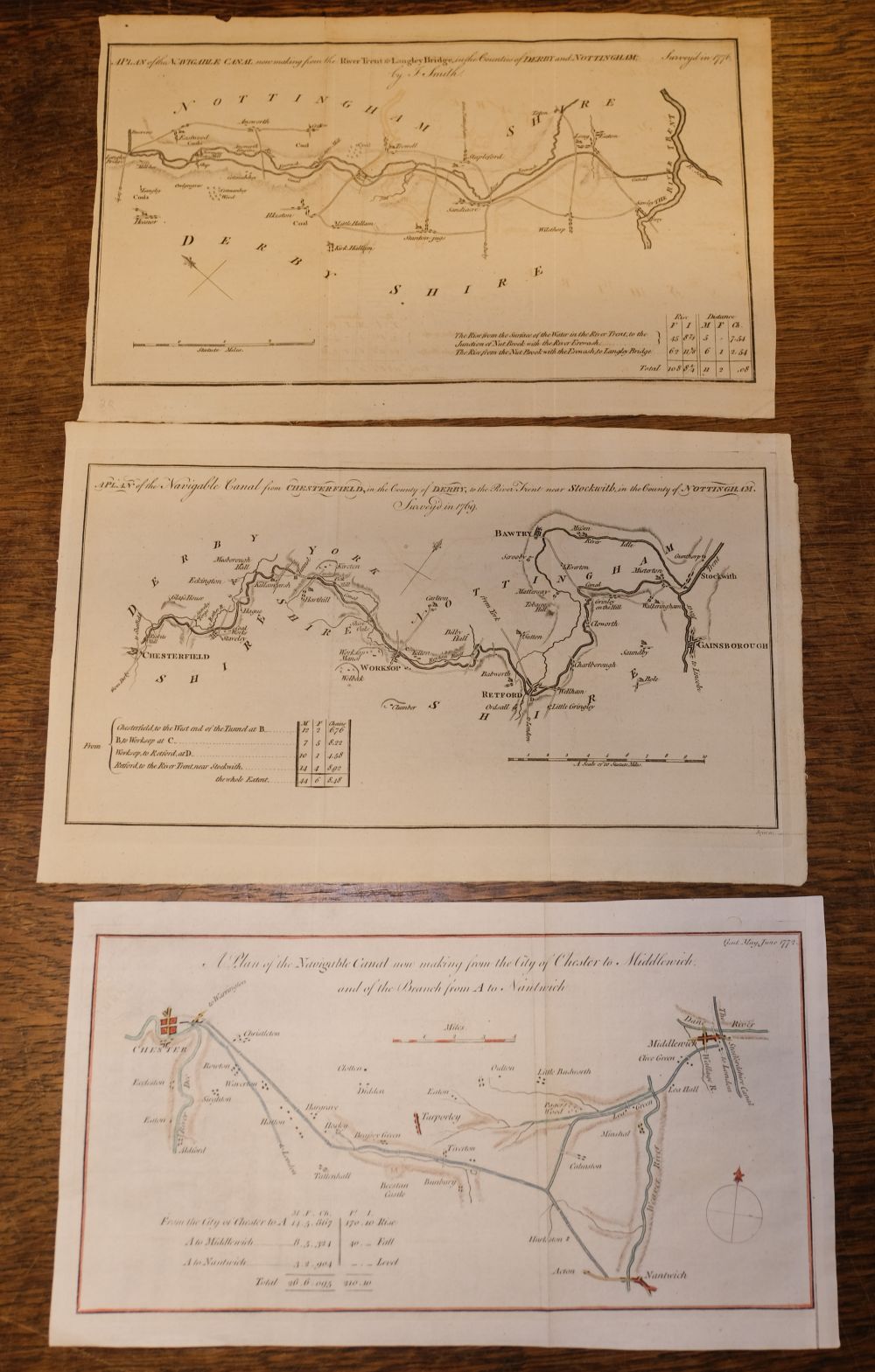 Lot 7 - Canal and River Maps. A Collection of