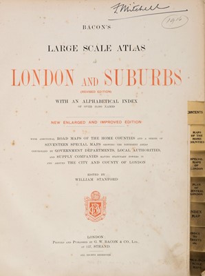 Lot 226 - Bacon (G. W.). Bacon's Large-Scale Atlas of London and Suburbs (Revised Edition)..., circa 1910