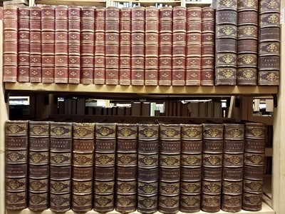 Lot 351 - Bindings. A large collection of 19th century leather bound literature sets