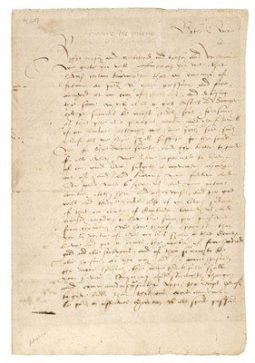 Lot 20 - Mary I (1516-1558).  Letter signed, 'Marye the Quene', Greenwich, 7 January 1558