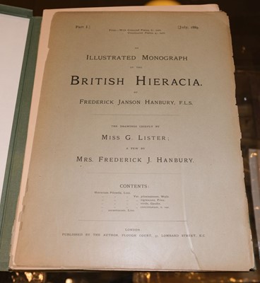 Lot 240 - Hanbury (Frederick Janson). An Illustrated Monograph of the British Hieracia, 1889-98