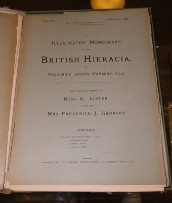 Lot 240 - Hanbury (Frederick Janson). An Illustrated Monograph of the British Hieracia, 1889-98