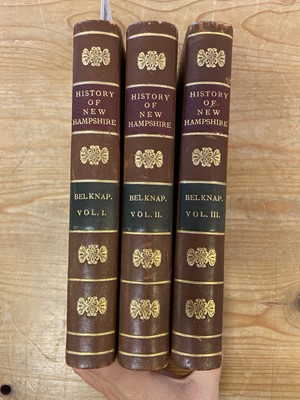 Lot 166 - Belknap (Jeremy). The History of New Hampshire, 3 volumes, 1791-92