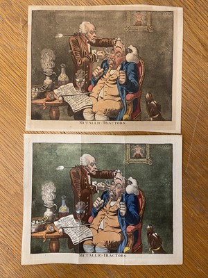 Lot 93 - Gillray (James, after). Metallic Tractors (2 copies) circa 1801