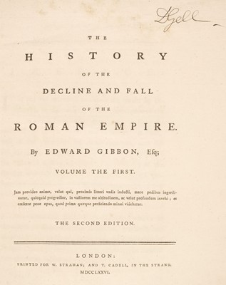 Lot 149 - Gibbon (Edward). of the Decline and Fall of the Roman Empire, 6 volumes, 1st edition, 1776-1788