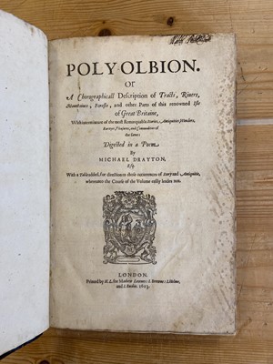 Lot 43 - Drayton (Michael). Poly Olbion..., London: 1613