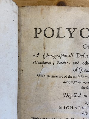 Lot 43 - Drayton (Michael). Poly Olbion..., London: 1613