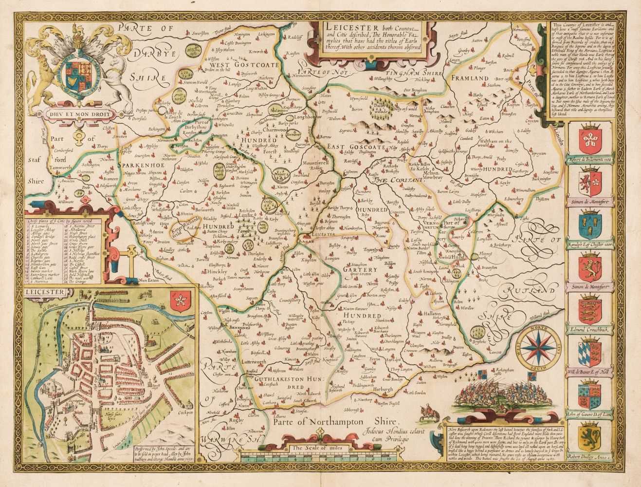 Lot 31 - Leicestershire. Speed (John), Leicester both Countye and Citie Described..., [1611 - 27]