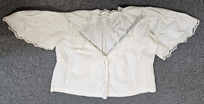 Lot 407 - Clothing. A prize-winning traditional shepherd's smock, circa 1960, & other items
