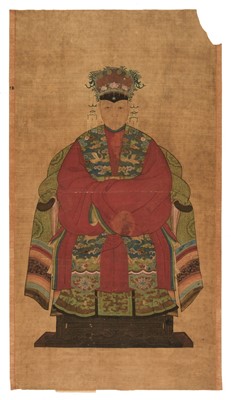 Lot 48 - Chinese Ancestor Portraits, circa 1800-1850, gouache on silk