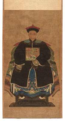 Lot 48 - Chinese Ancestor Portraits, circa 1800-1850, gouache on silk