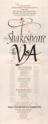 Lot 180 - Gallacher (Ethna, 1940-2018). William Shakespeare at the V&A. A demonstration of calligraphy