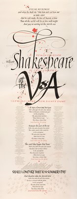 Lot 180 - Gallacher (Ethna, 1940-2018). William Shakespeare at the V&A. A demonstration of calligraphy