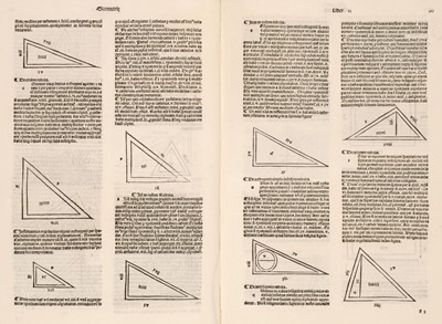 Lot 14 - Boethius. Arithmetica geometria et Musica Boetii..., 1492