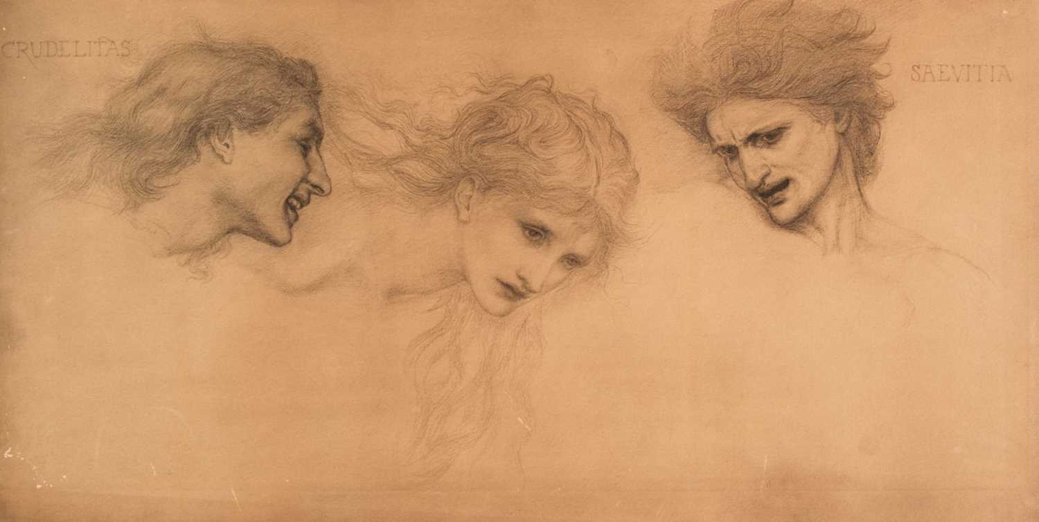 Lot 30 - Hollyer (Frederick, 1837-1933). A pair of photographs of drawings by Edward Burne-Jones, c. 1890s
